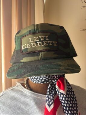 Vintage Tobacco Company Camo Snapback Hat - Green & Black